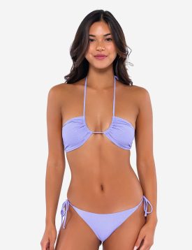 Lilac Lurex Sasha: Strappy Multi-Wear Bikini