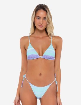 Vcay Rib Micro Triangle High Cut Bikini Swimsuit